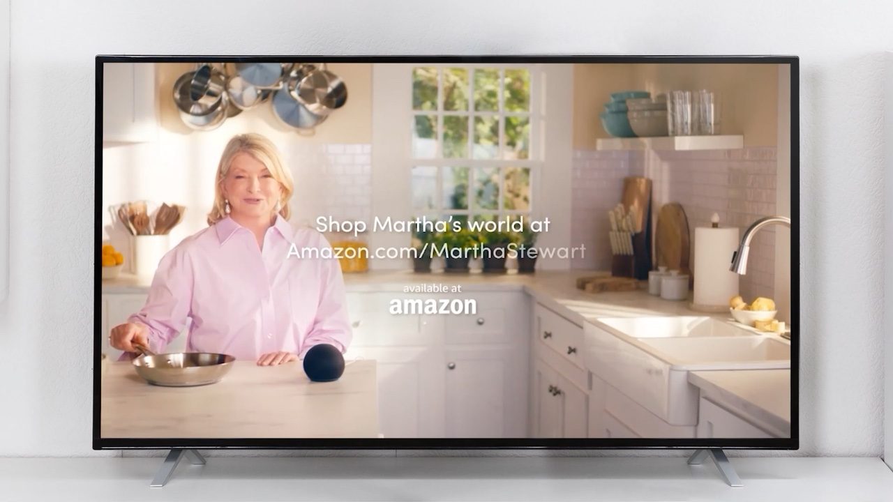 A Martha Stewart ad playing in the demo: Shop Martha's world at Amazon.com